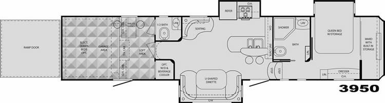 2009 Heartland Cyclone 3950 Floor Plan