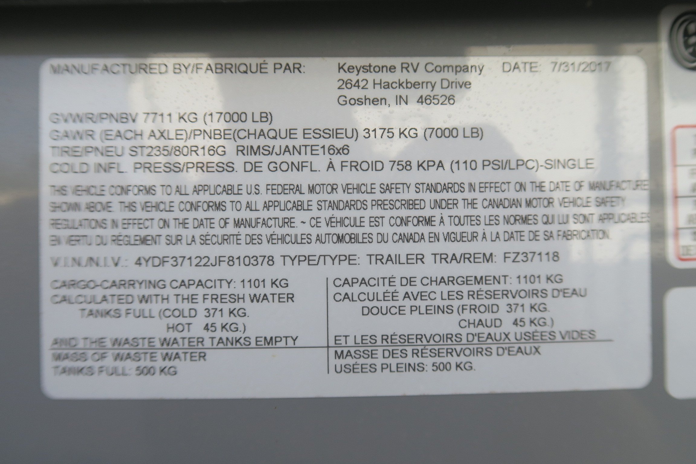 USED 2018 FUZION 37118 - Overview | Berryland Campers