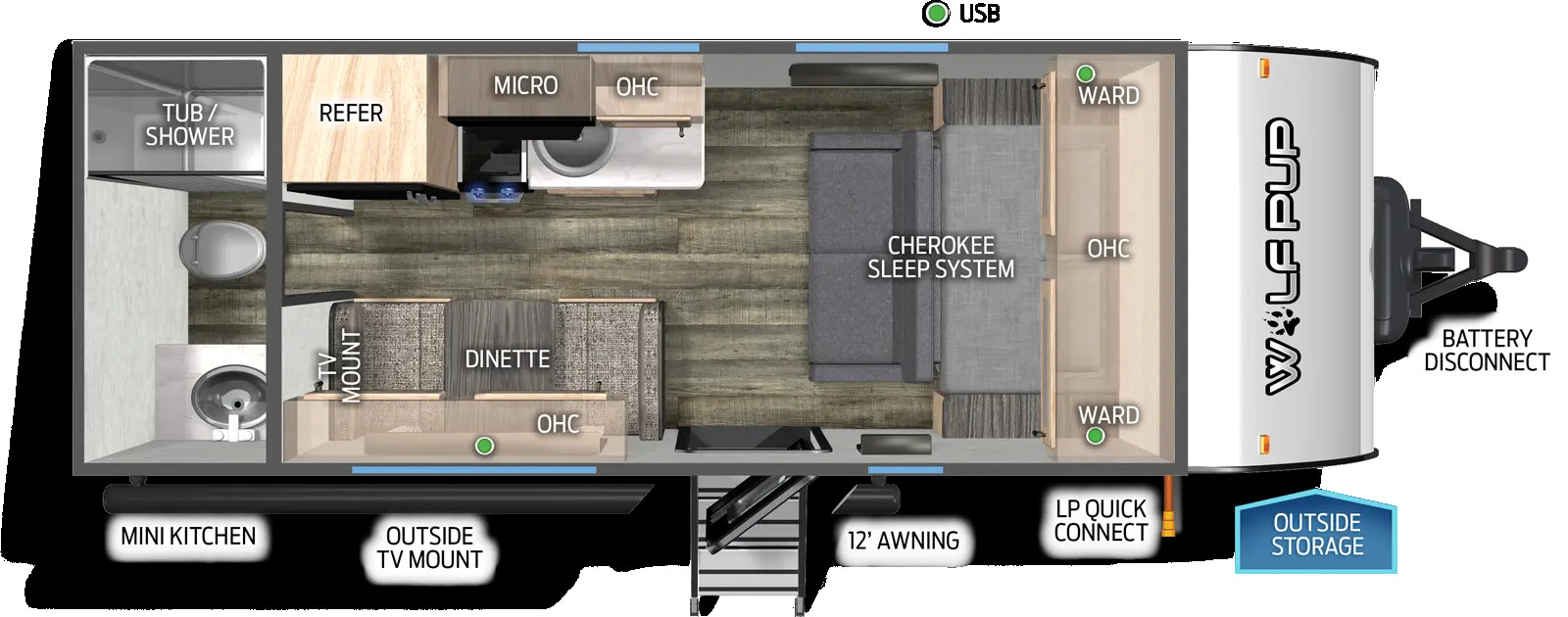 NEW 2024 CHEROKEE WOLF PUP 16FQW - Overview | Berryland Campers