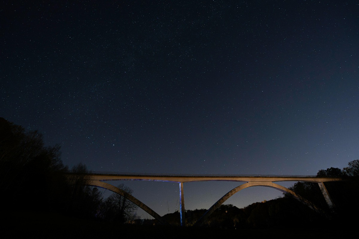 Starlit Night over Natchez Trace Bridge
